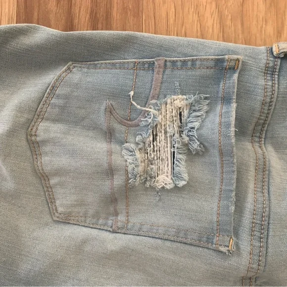 Distressed Light Blue Women's Jeans Super Skinny Stretch - Picture 8 of 9